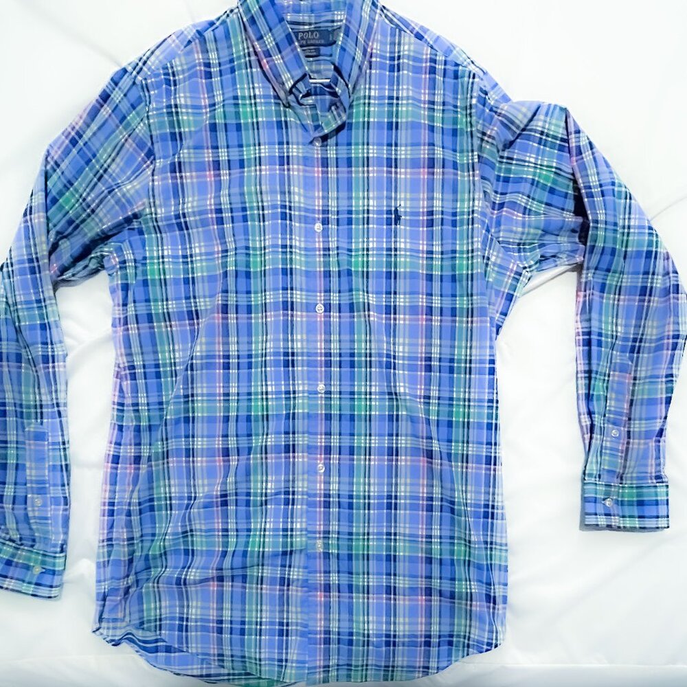 Polo Ralph Lauren Performance Classic Fit Plaid Button Down Mens L